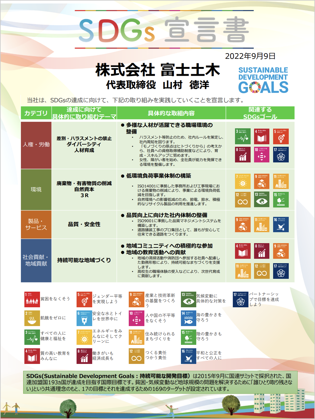 持続可能な開発目標│株式会社富士土木